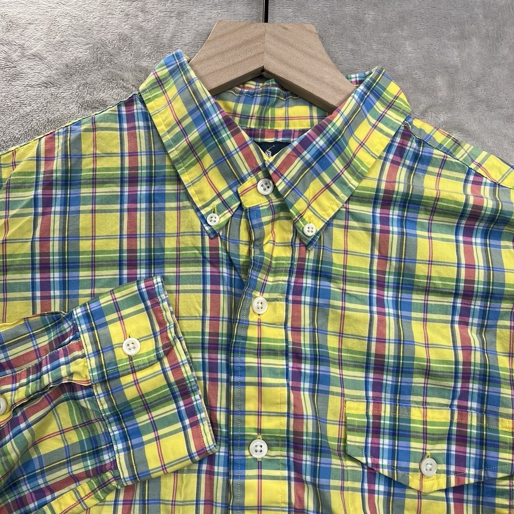 Polo Ralph Lauren‎ Shirt Men's Long Sleeve L Plaid Vibrant Colorful Button Up